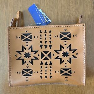 Pendleton Tan and Black Clutch